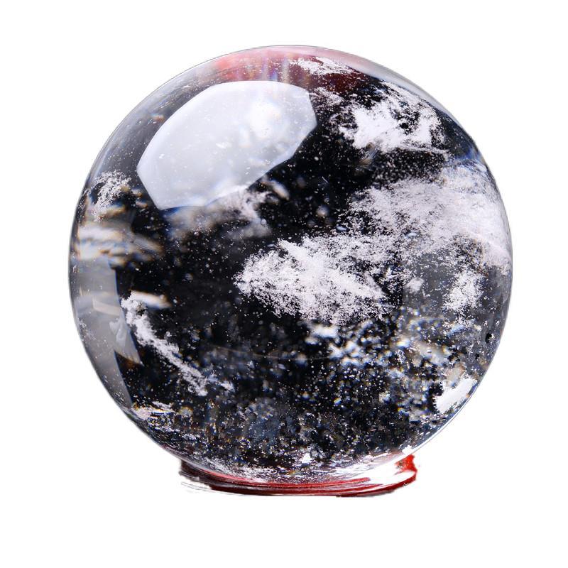 Feng Chengxiang Factory for Wholesale Natural White Crystal Ball White Original Stone Ornaments Opening Gift Home Crystal Base