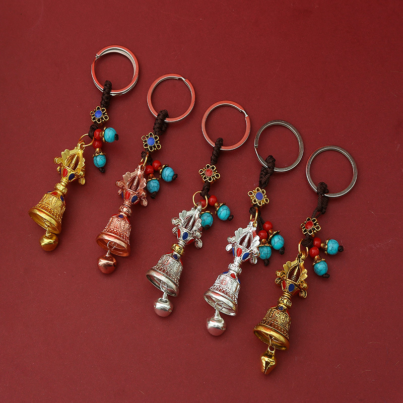 Ключница с ваджра колоколом, кулон с мантрой, двойное использование