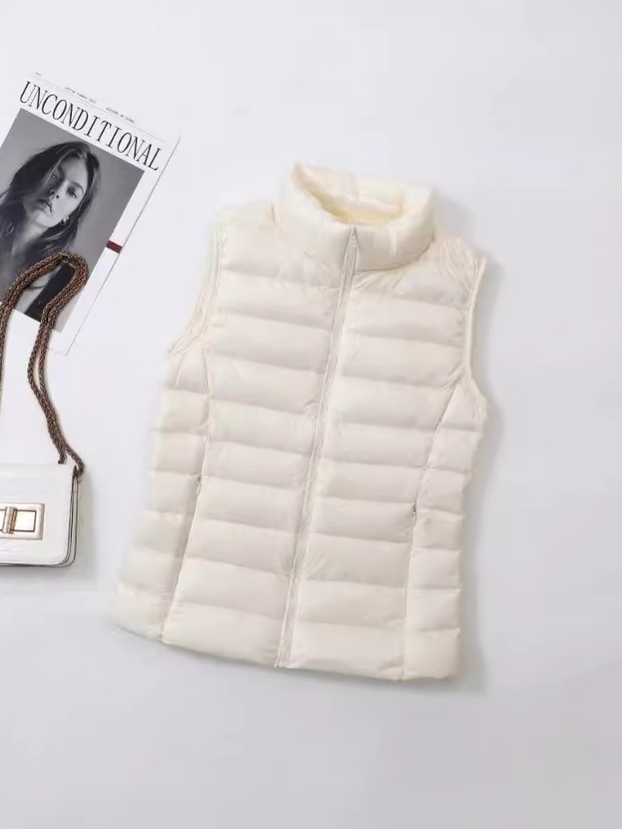 Down Vest Women's Short Down Vest Women's Light Down Vest Women's Winter Down Waistcoat Women's Outer Wear Coat