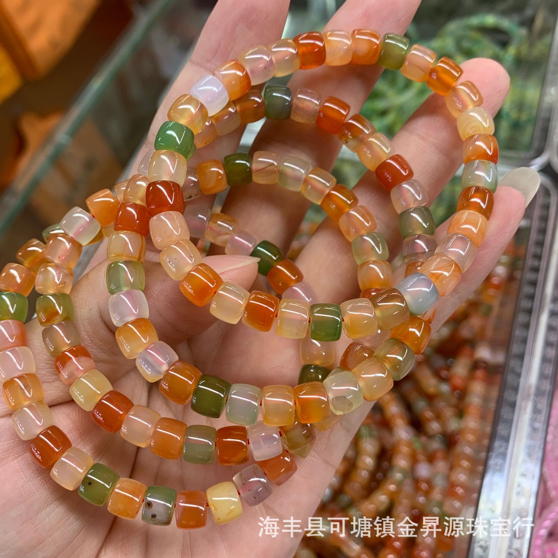 Браслет из натурального агата с прямым срезом, браслет из таблеток соляного источника, оптовая поставка, благотворительность для стримеров