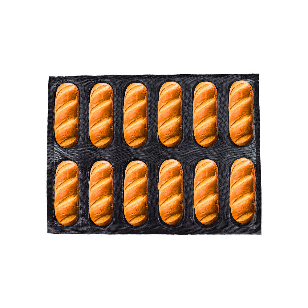 Commercial Non-Stick Subway Flavored Hot Dog Bread Mold Slot Silicone Baguette Mold Non-Stick Breathable Mold