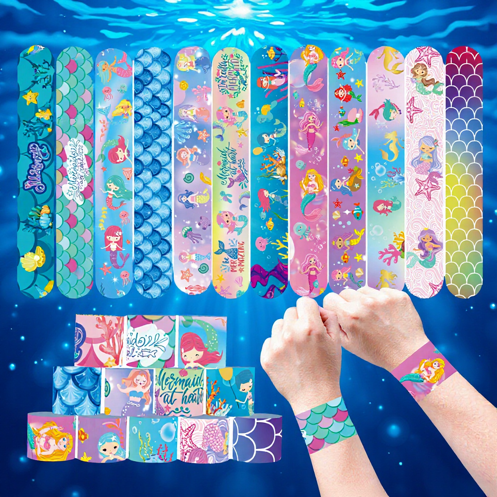 Кросс-бордерное кольцо с маленькой русалкой, детское кольцо-браслет, кольцо из морского мира