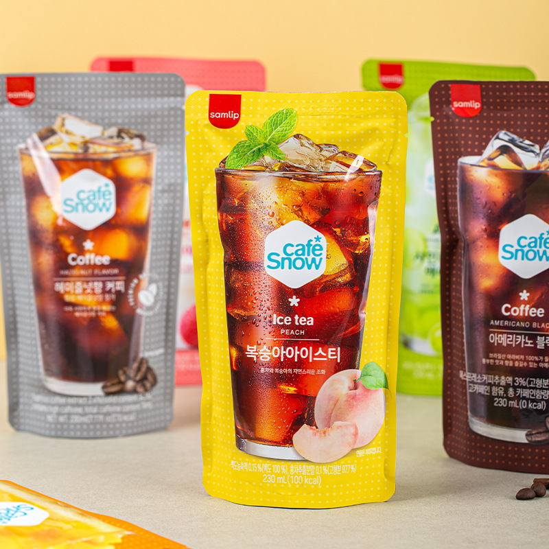 South Korea Imported Samlip Samlip Sweet Hazelnut Flavored Coffee Drink Mango Green Grape Flavored Bagged Drink