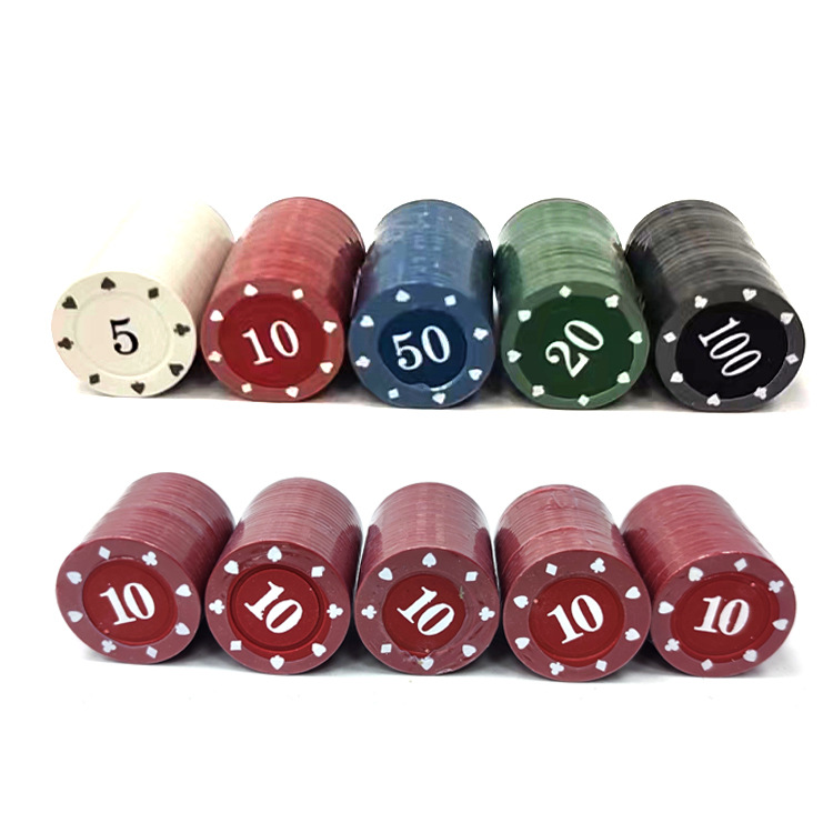 Chips Poker Flower Chips Teaching Coins Chess and Card Room Abs Material Chips in Stock Without Box Anti-Counterfeiting