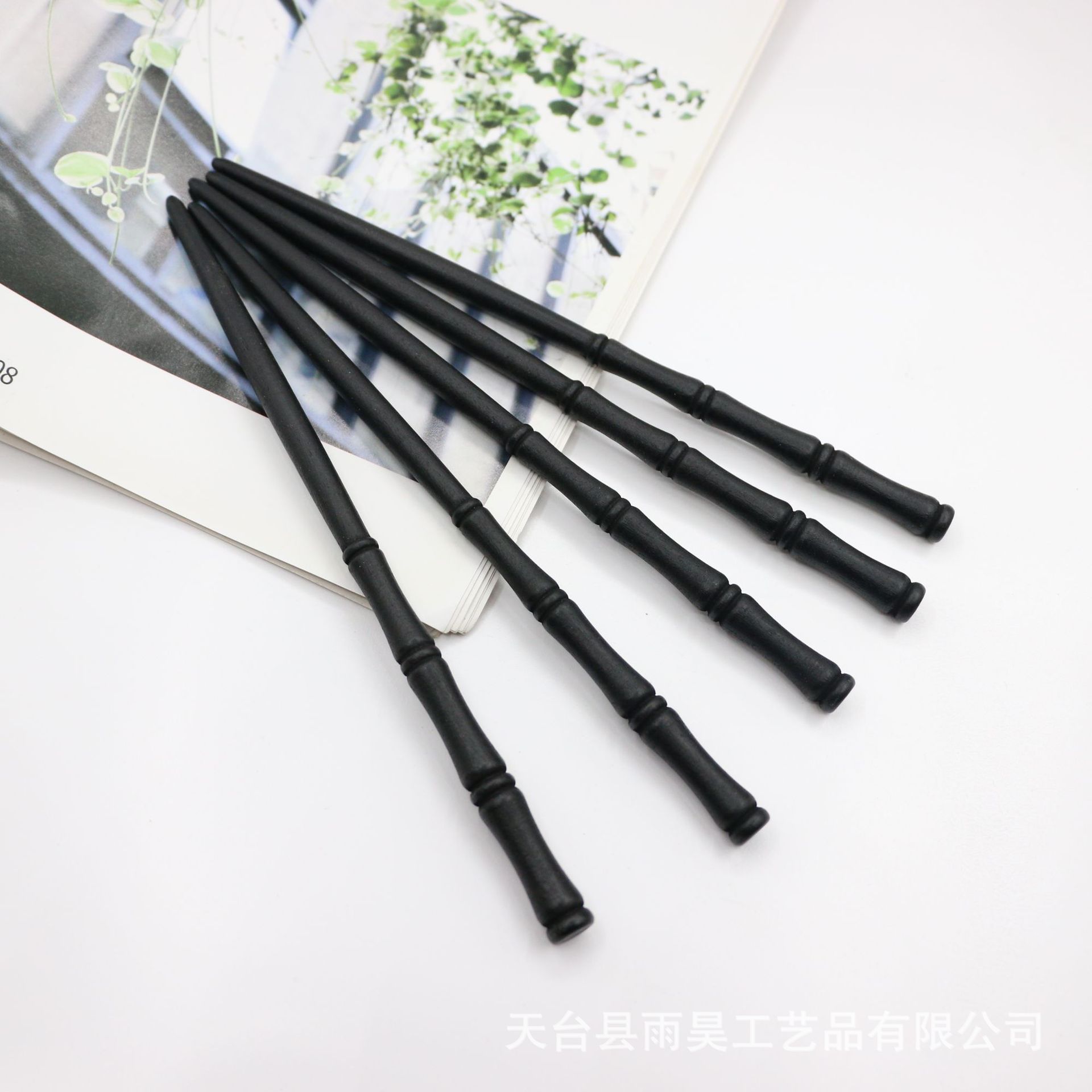 Бамбуковая заколка, древний стиль, палочки для волос, деревянная заколка, имитация эбенового дерева, аксессуары для ханфу