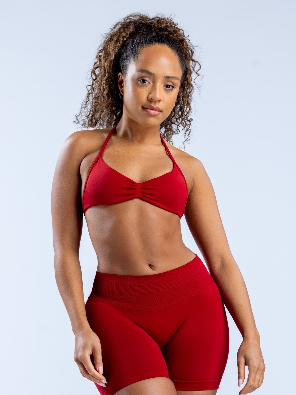 Спортивный бюстгальтер из ультратонкого матового нейлона, бесшовный, с высокой эластичностью