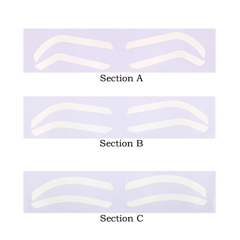 Одноразовые вспомогательные наклейки для татуировки бровей, фиксирующие наклейки для бровей