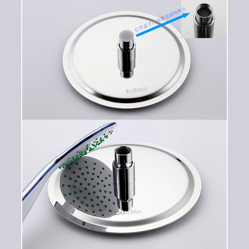 Ultra-thin universal pressure-increasing large shower head shower head shower head top shower head 304 stainless steel top shower head