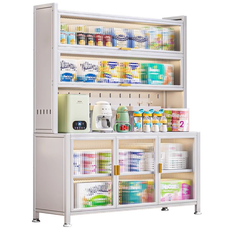 Baby Feeding Table Storage Cabinet Baby Supplies Storage Rack Floor-Standing Multi-Layer Multi-Functional Large-Capacity Baby Milk Preparation Table