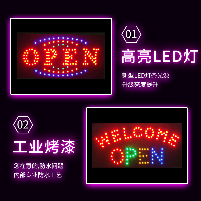 Customized Led Luminous Billboard Opensign Cross-Border Hot Selling Atmosphere Letter Light Sign Led Decorative Light