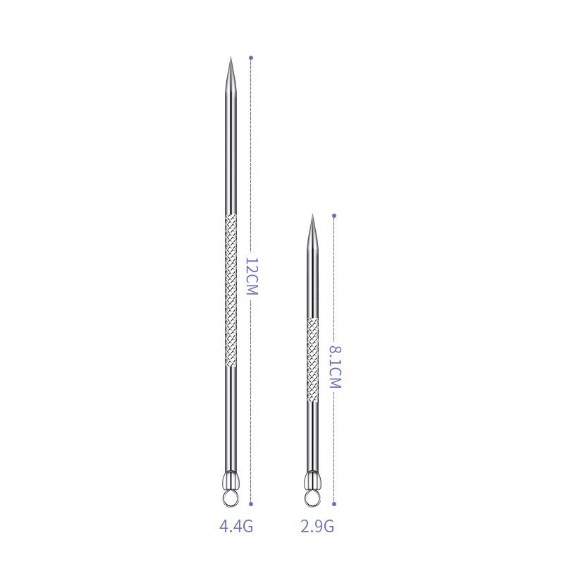 8cm Facial Short Needle, Short Acne Needle, Double-Ended Acne Squeezing Needle, Spot Beauty Blackhead Needle, Beauty Tool Manufacturer