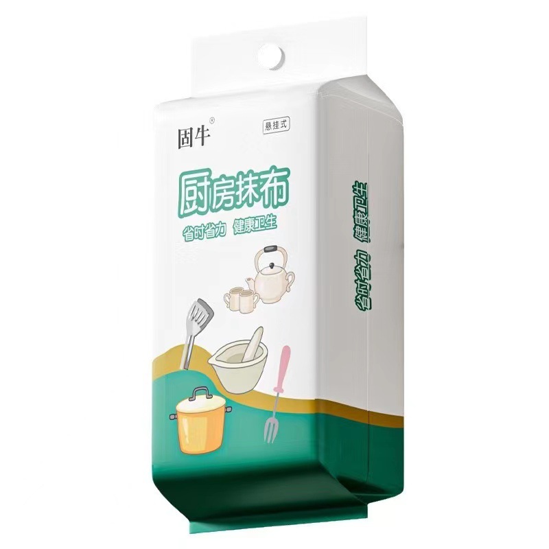 Hanging disposable dishcloth kitchen lazy household extractable cleaning wet and dry dual-use wall-mounted dishcloth wholesale