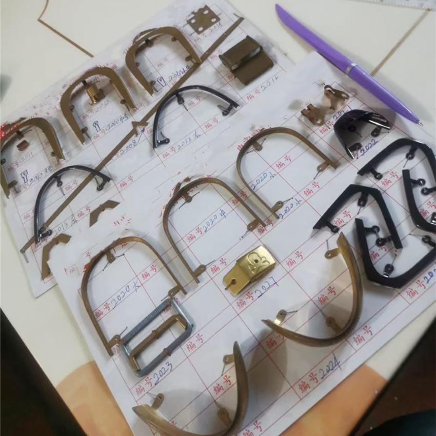 Women custom pointed shoes with stamping metal toe decoration iron toe design copper decorative strip x13959