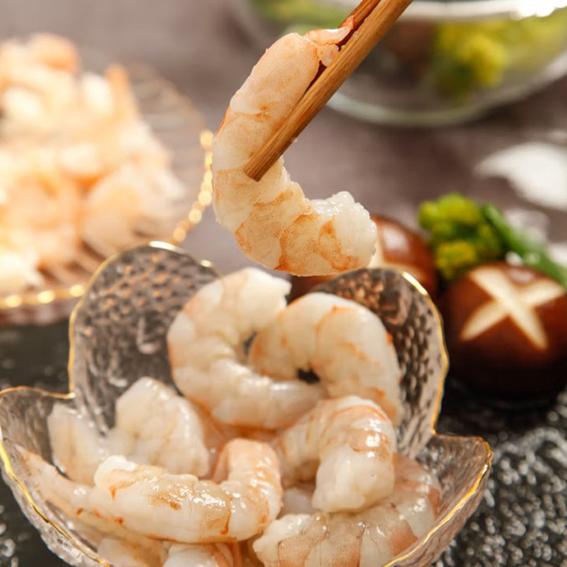 Fresh Quick-Frozen Shrimp, Hand-Peeled Green Shrimp, Shrimp Line Removal, Dry Ice, Extra Large Shrimp Meat, Commercial Semi-Finished Seafood Wholesale