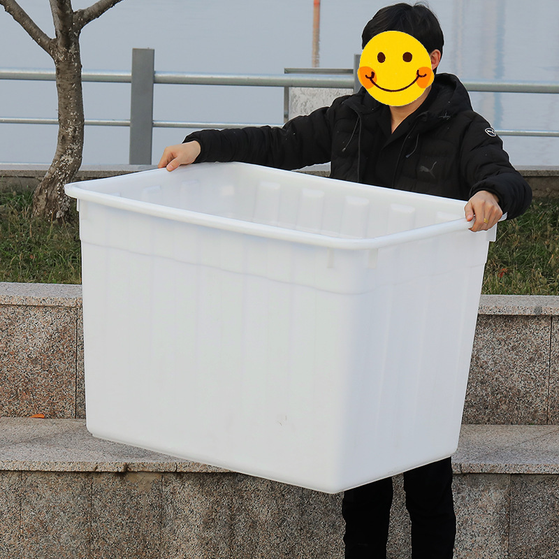 Plastic Box White Thickened Plastic Wholesale Plastic Water Tank Injection Molded Ceramic Tile Rectangular Aquaculture Box Water Tank