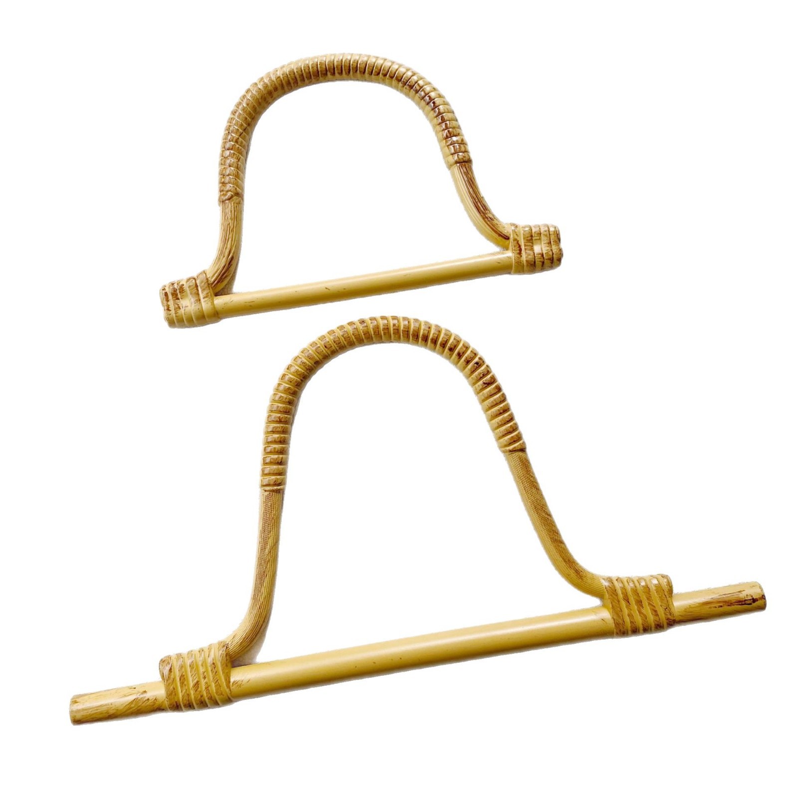 Plastic Simulation Features Large Capacity Bag Handle, Rattan Woven Bag Bamboo Handle Handle Accessories Rattan Handle