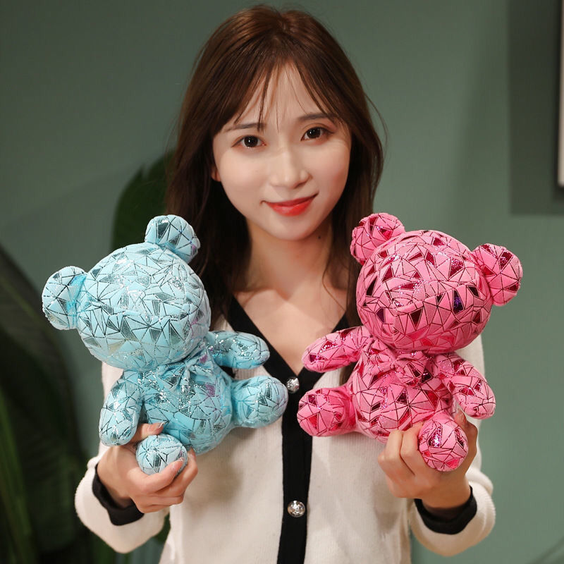 Bronzing Doll Rag Doll Candy Bear Rabbit Stuffed Toy Grabber Doll Wedding Throw Doll Gift Box