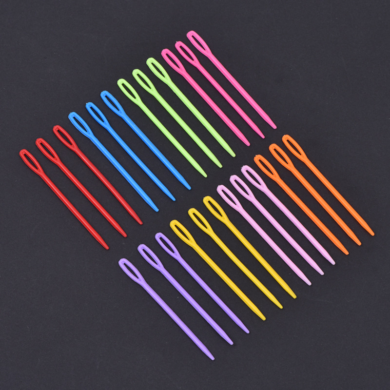 Яркие пластиковые иглы для ручного шитья инструменты для вязания иглы для свитера пластиковые иглы оптом кросс-браузерная электронная коммерция