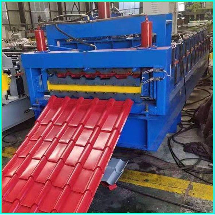 Dual-Purpose Glazed Tile Forming Machine, Tile Pressing Machine, 800/840 Bamboo Glazed Tile Machine