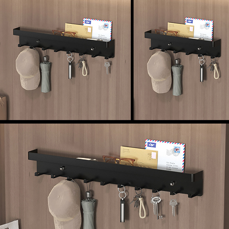 Cross-border Household Wall Hanging Entrance Key Rack Multi-functional Tray Hook Punch-free Living Room Bedroom Wall Hook
