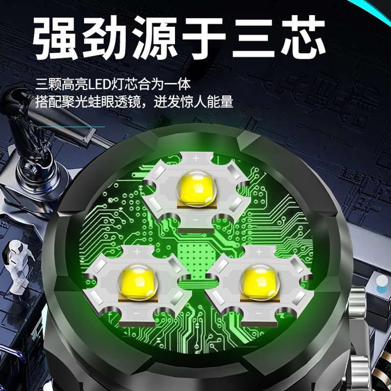 New Strong Light Long-Range Flashlight Mini Portable Small Flashlight Outdoor Multi-Function Clip-On Light Flashlight