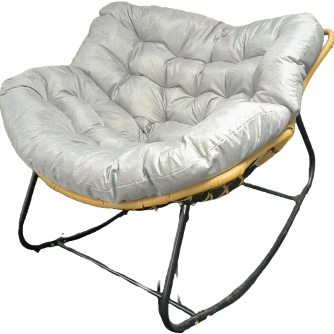 Woven Rattan Bird's Nest Rocking Chair, Reclining and Sleeping Leisure Sofa, Home Balcony Lazy Rattan Chair, Leisure Chair for Lazy People