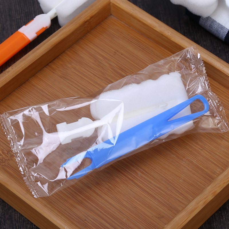 20cm thermos cup folding sponge Cup brush removable bottle brush kitchen sponge cleaning brush manufacturers wholesale spot