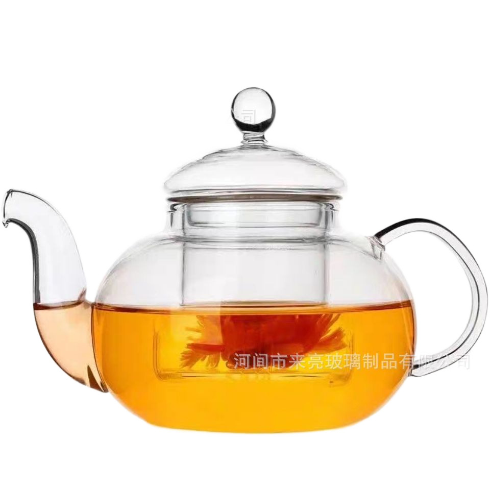 Glass Tea Set, Flower Teapot, High Temperature Resistant Teapot, Large Capacity Tea Maker, Fruit Teapot, Kung Fu Tea Cup Set