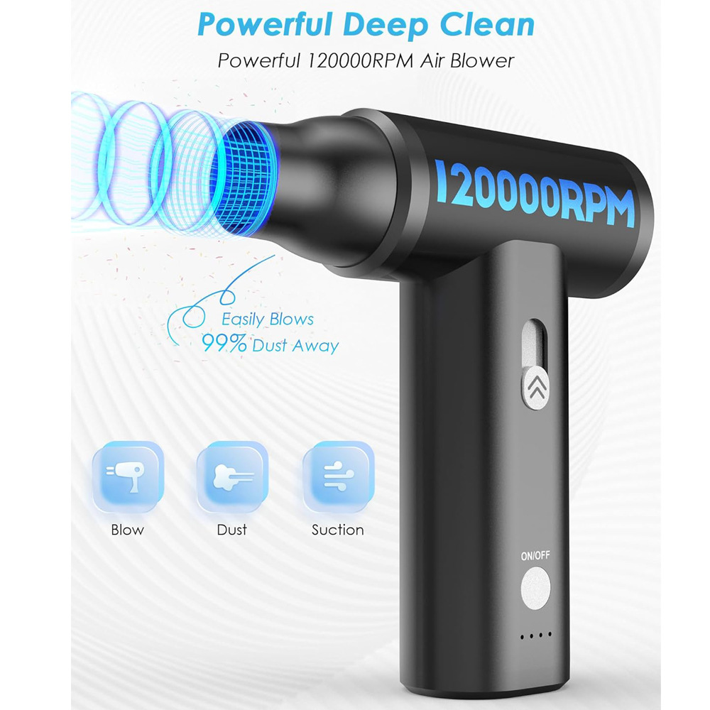 The latest private model mini dust blower charging car high-power dust blower handheld high-speed turbo violence fan