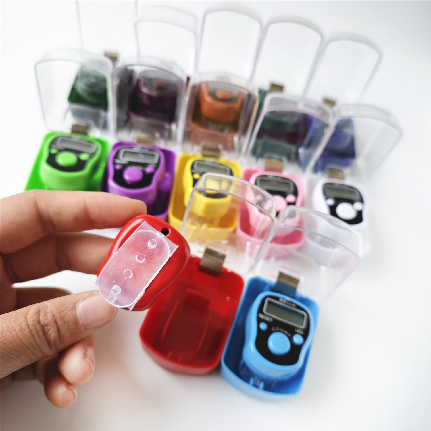 Factory Supply New Luminous Counter Digital Digital Display Ring Type Finger Counter Finger Counter