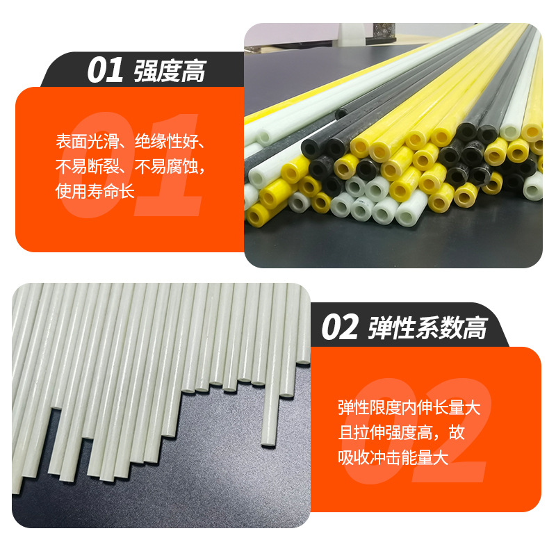 Hollow glass fiber rod nozzle ground insertion rod glass fiber tube agricultural high strength alkali-free glass fiber rod