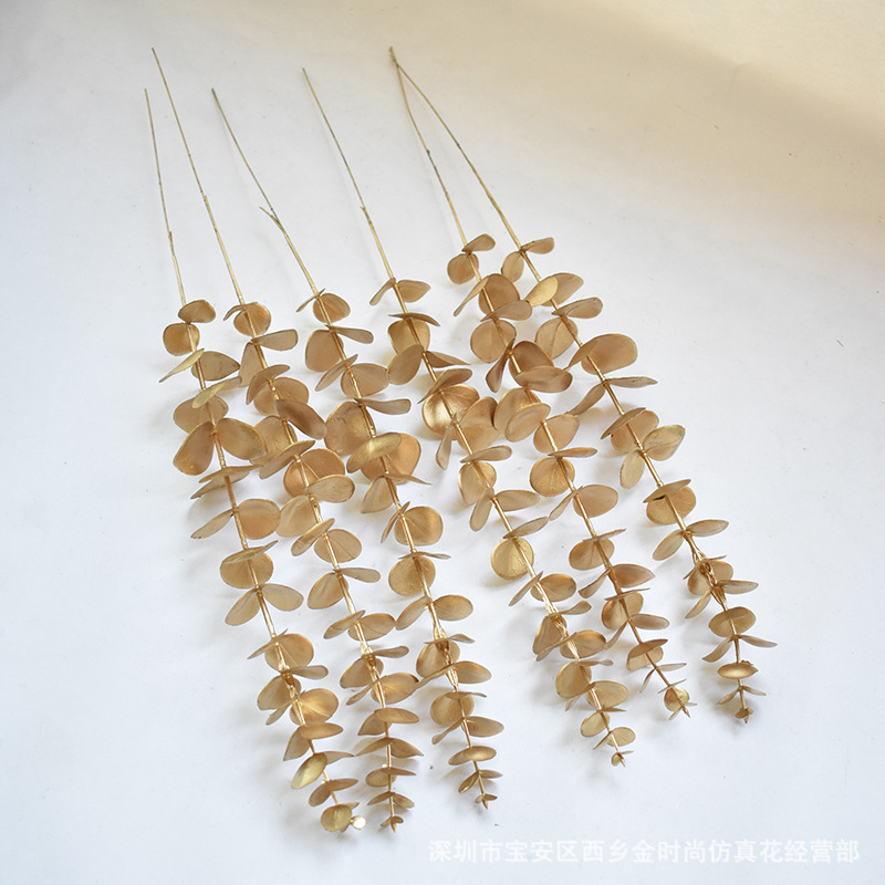 Simulated Leaves Eucalyptus Leaves, Film Money Leaves, Wedding Home Furnishings, Decorative Simulated Green Plants, Cross-Border