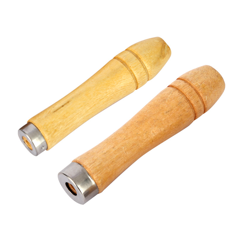 Wooden file special handle easy to install non-Burr steel file round hole wooden handle small wooden handle