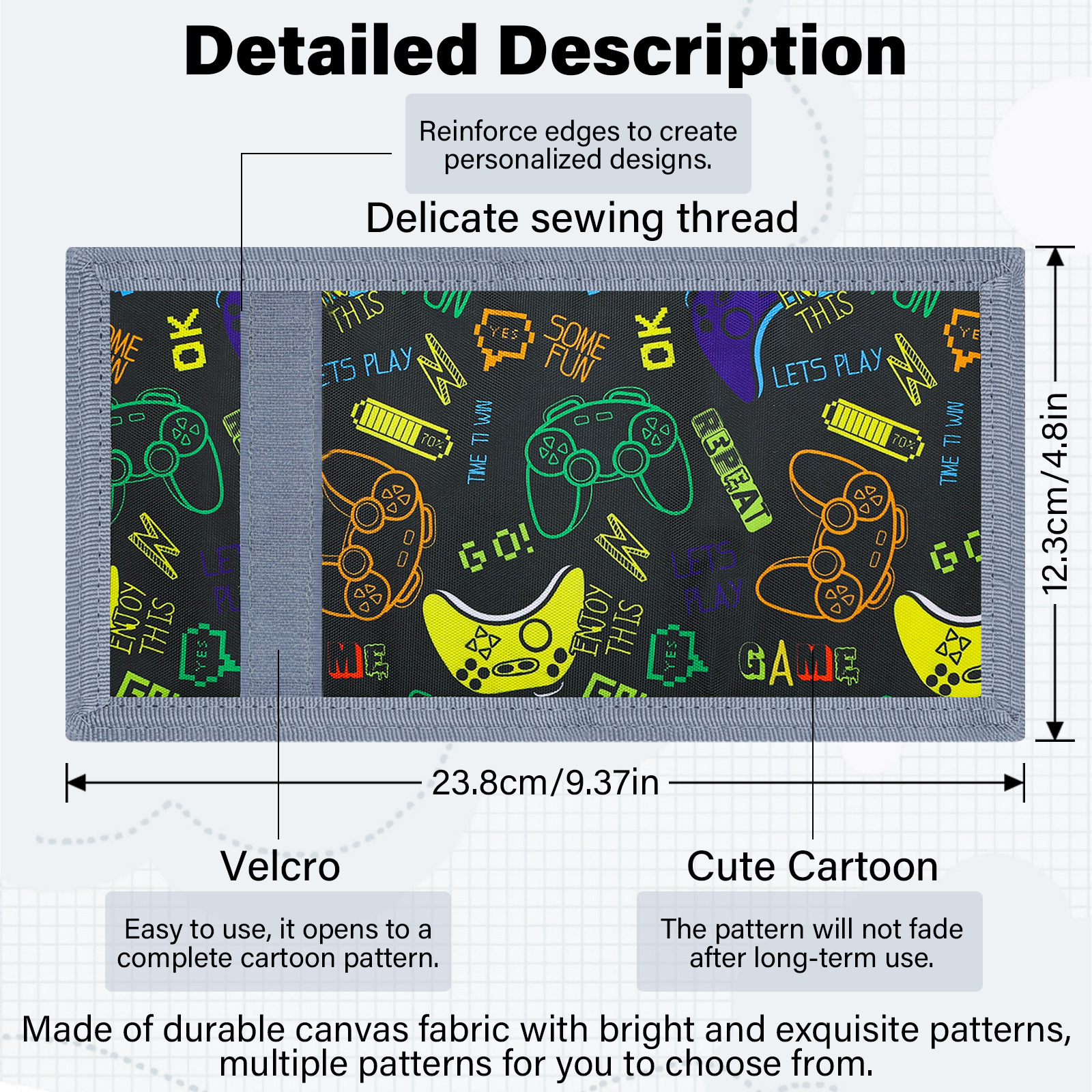 Amazon Cross-Border Best-Selling Game Console Series 70% off Wallet, Teen Cartoon Wallet, Boy Wallet