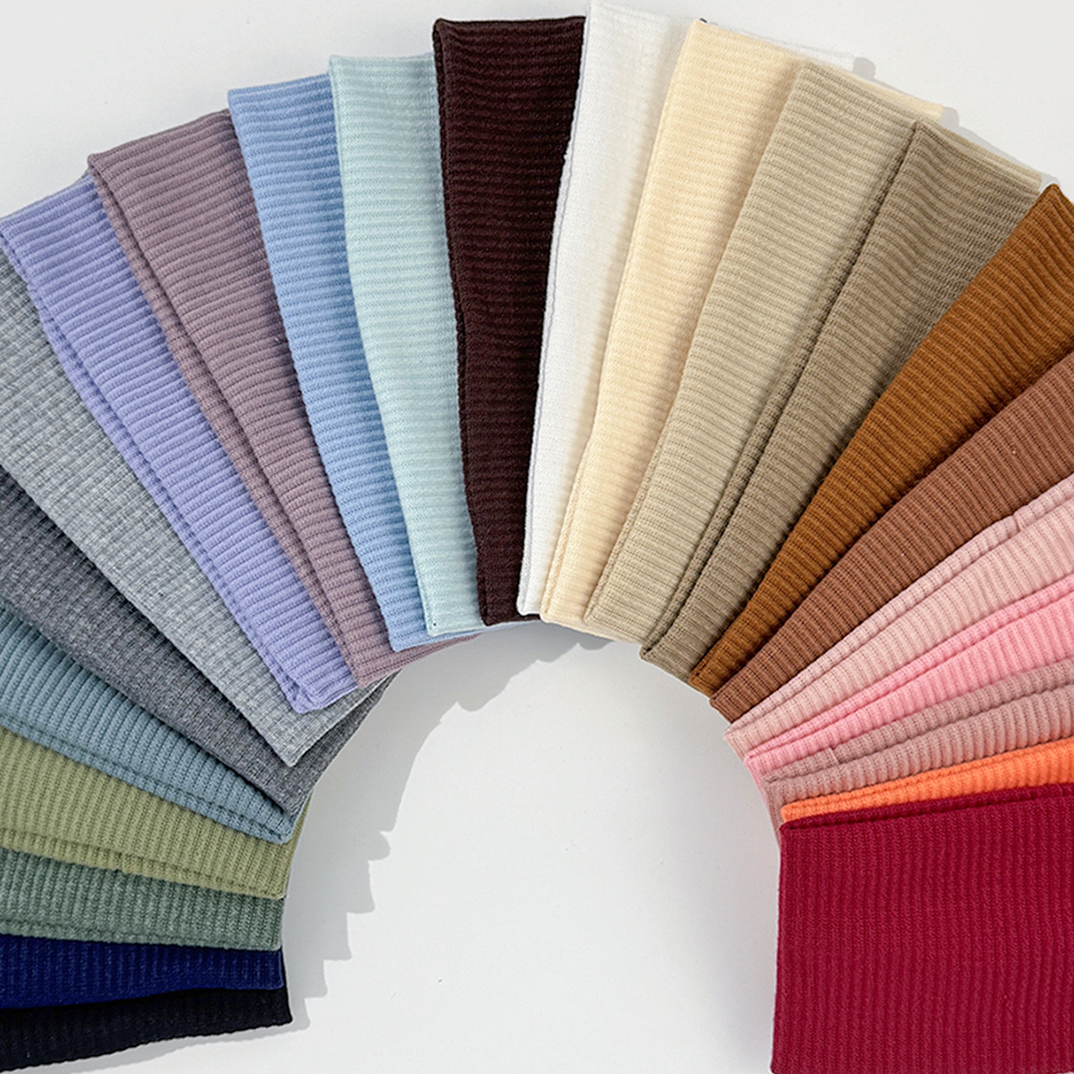 European and American Amazon Solid Color Knitted Headband Korean Style Elastic Headband Sports Fitness Headband Cross-Border Hot Selling Hair Accessories