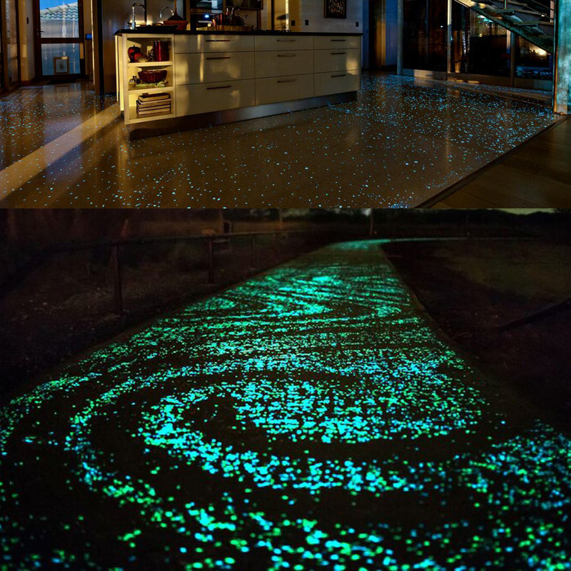 Inorganic glass luminous stone luminous pavement special yellow green blue green sky blue luminous stone luminous luminous stone