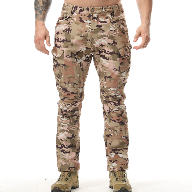 Outdoor Rush Pants Male Consul X7 Autumn and Winter Windproof Warm Soft Shell Pants Fleece-lined Thickened Wear-resistant Mountaineering Pants