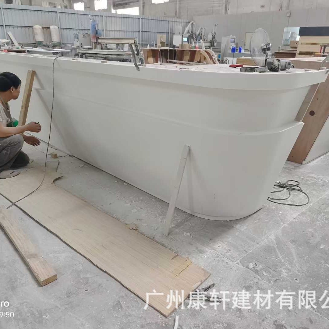 Shopping Mall Acrylic Artificial Stone Reception Desk Classy, Simple and Elegant, Acrylic Artificial Stone Manufacturer Customiz