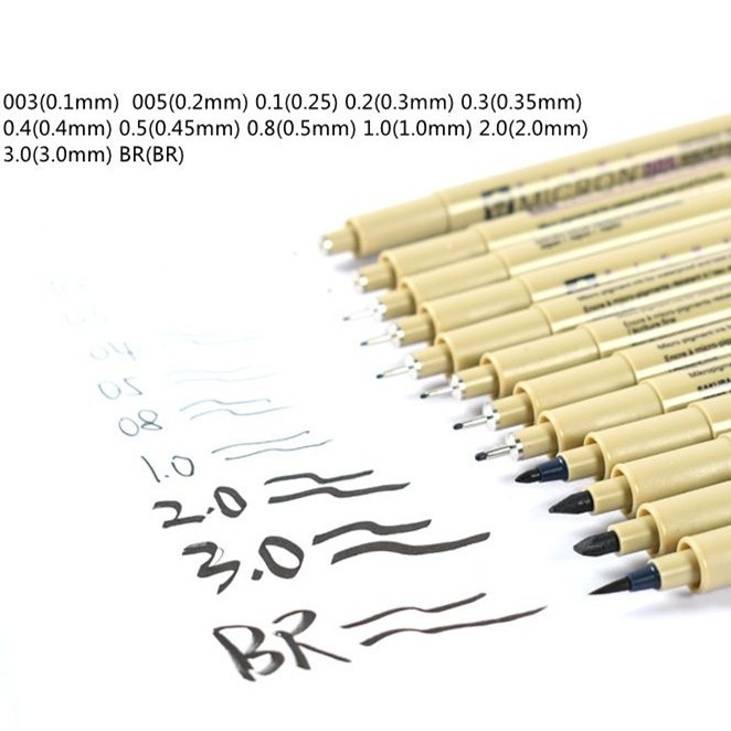 Водонепроницаемая игольчатая ручка, комиксы, рисование от руки, набор