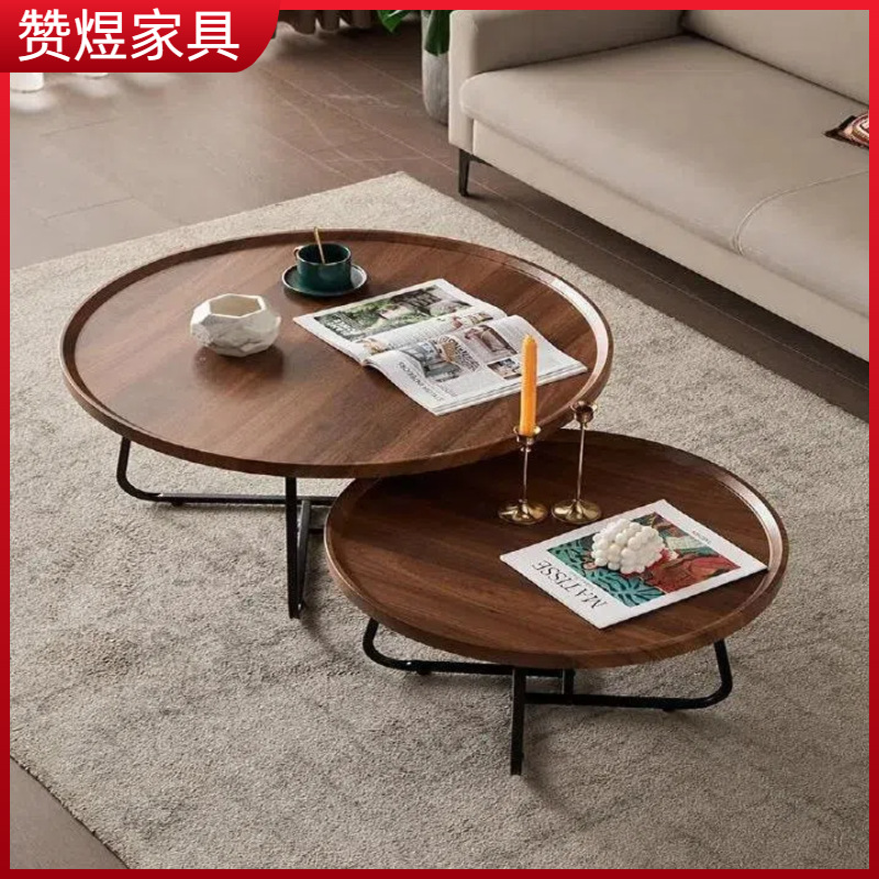 Нордический легкий роскошный кофейный столик, многофункциональный чайный столик для балкона, простой маленький круглый стол для квартиры