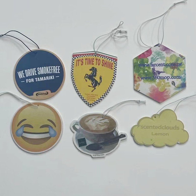 Car brand LOGO paper fragrance hanging car fresh fragrance paper sheet gravure printing machine convex cotton paper odor removal fragrance sheet