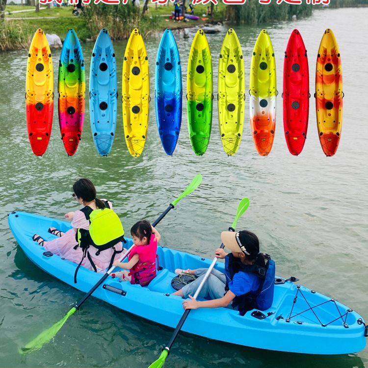 Три пары гребных лодок, жесткие лодки, родительские лодки, пластиковые каноэ