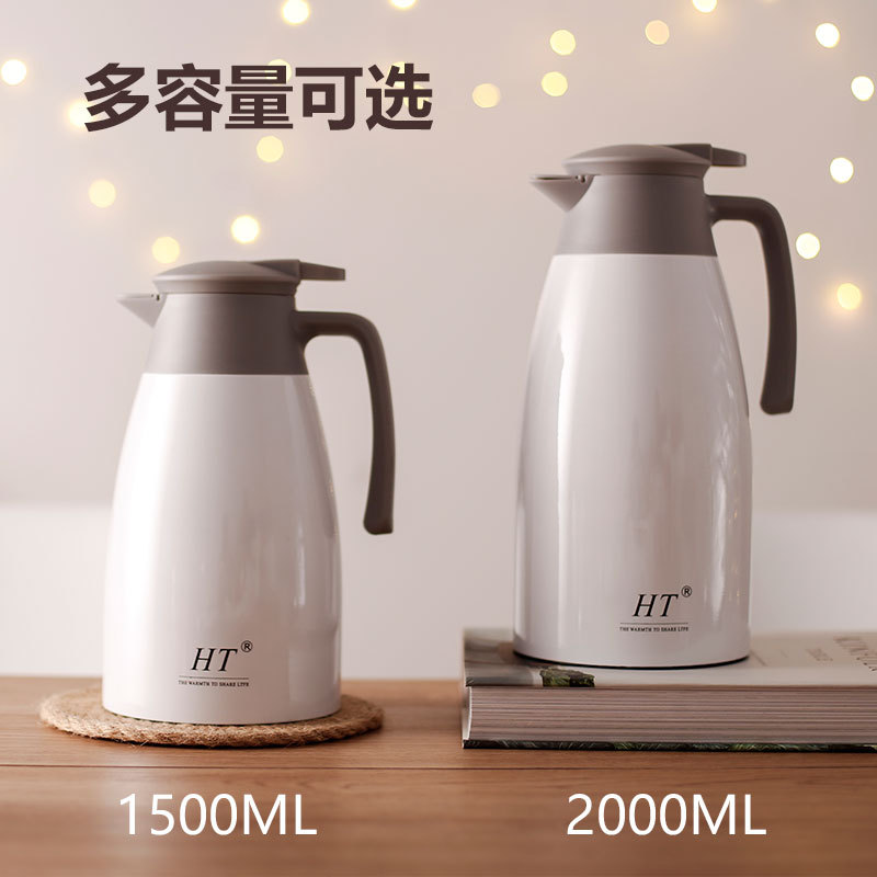 Household 304 Stainless Steel Hot Water Kettle, Large Capacity Insulated Kettle, Double-Layer Vacuum Thermos, Hot Water Bottle, Insulated Kettle