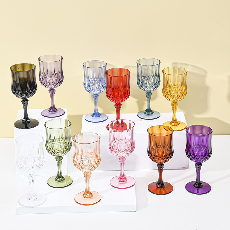 Factory Direct Sales, Large Quantity, Preferential Glass-Proof Plastic Cup, Tall Plastic Cup, Drinking Cup, Red Wine Glass, Wine Set