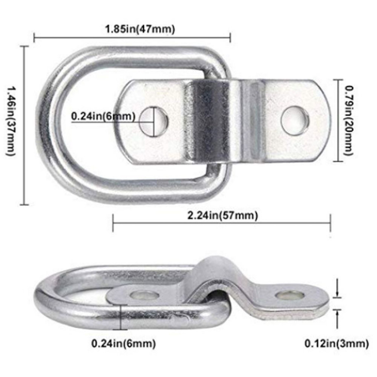 Multifunctional D-type pull ring rope buckle cargo trailer anchor point triangle hook truck trailer pull ring rope hook