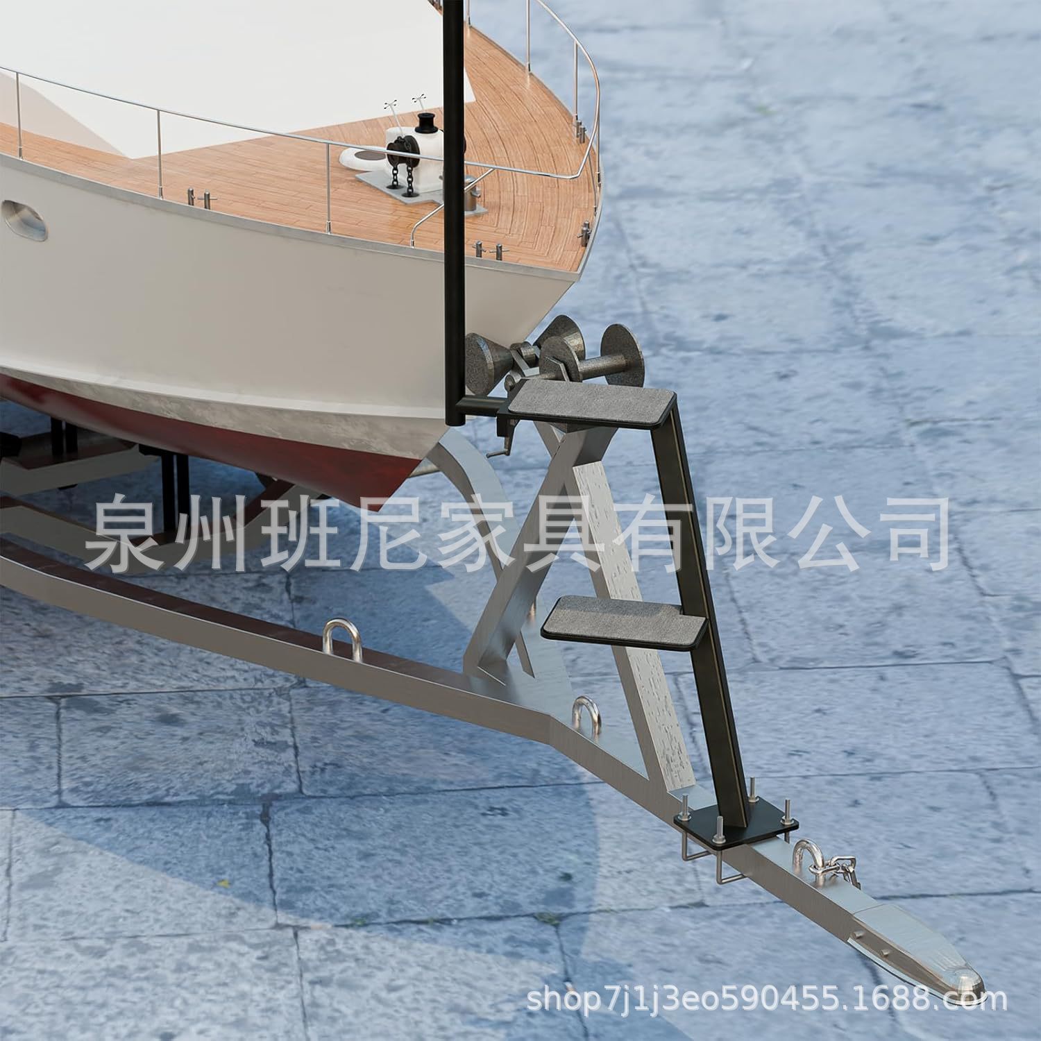 Amazon Cross-border Outdoor Boat Trailer Step Freestanding Handrail