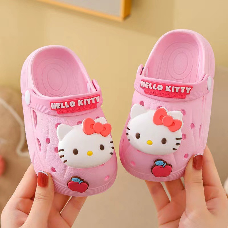 Kulomi Genuine Sanrio Summer Children's Sandals and Slippers Girls Baby Outfit Thick Sole Cave Shoes Wholesale
