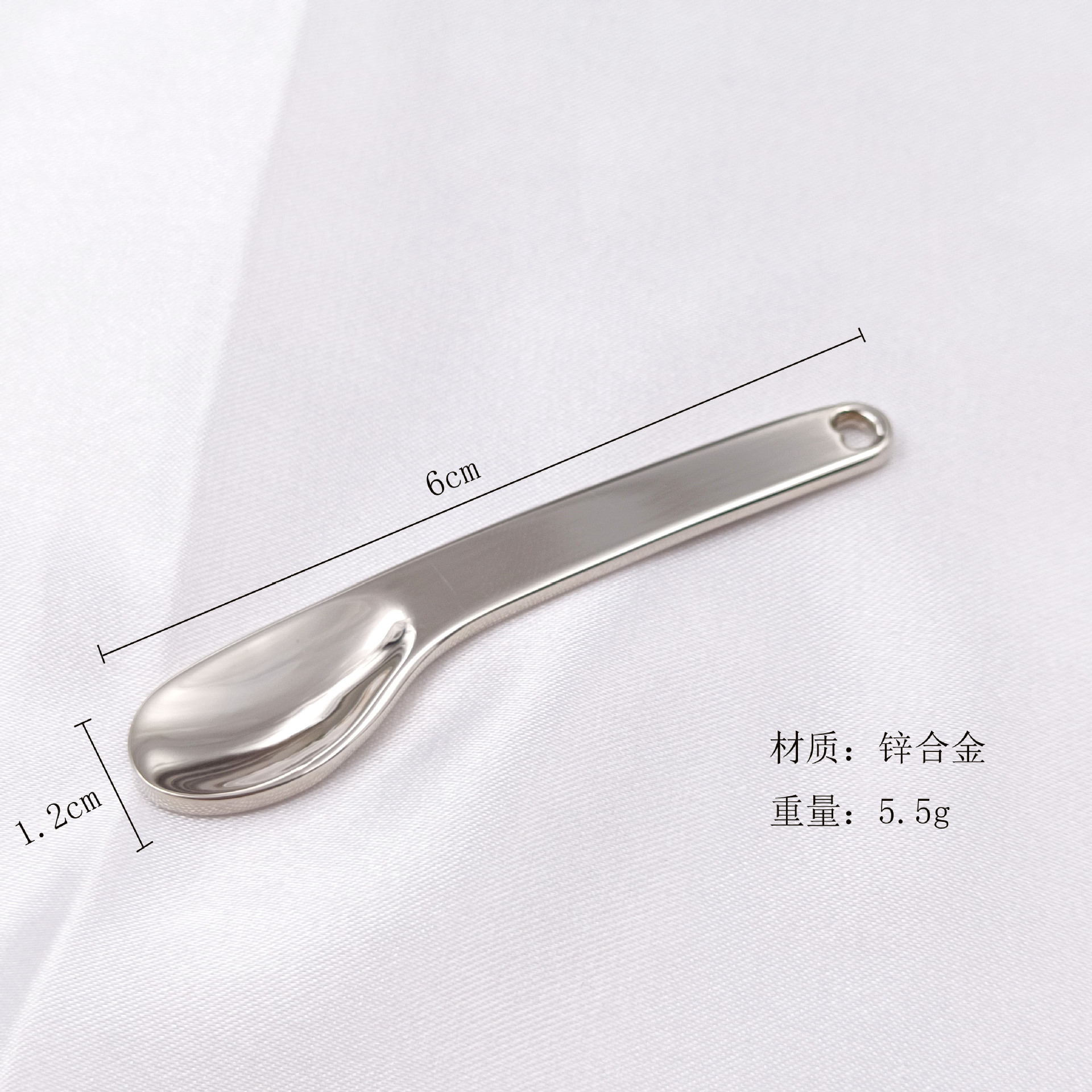 Eye Cream Digging Spoon Zinc Alloy Printable logo Mini Small Cosmetic Spoon Metal Eye Cream Stick Face Cream Spoon