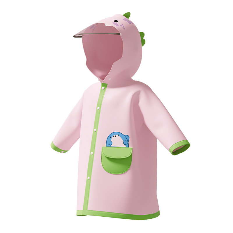 Macey Shark Children's Raincoat Rain Shoes suit Boys and Girls Baby School Cute Cartoon Waterproof Outer Wear 2025 New
