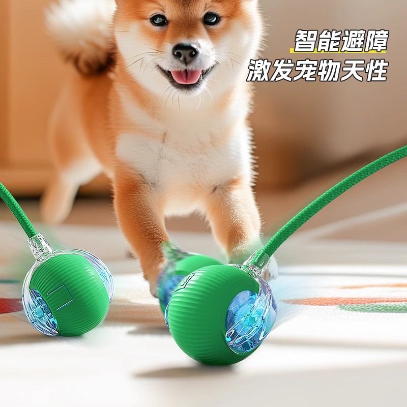 Dog Toy Automatic Dog Walking Ball Pet Puppy Self-hi to relieve boredom and bite resistance Electric Intelligent Dog Tuck Jumping Ball Artifact